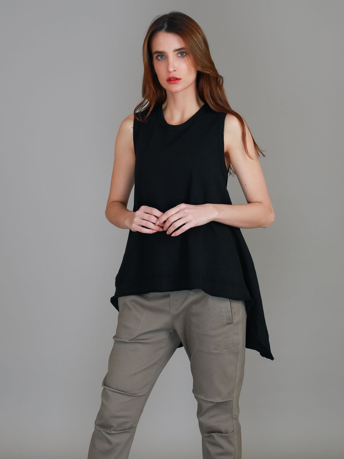 Raven Asymmetrical Hem Tank Top