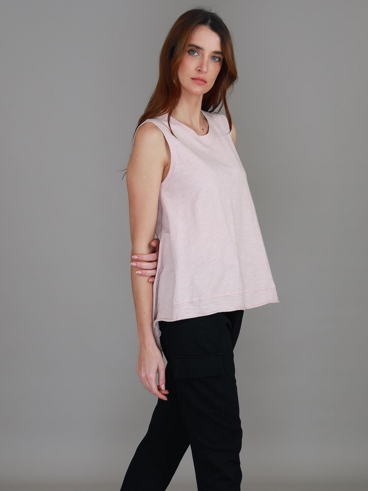 Raven Asymmetrical Hem Tank Top