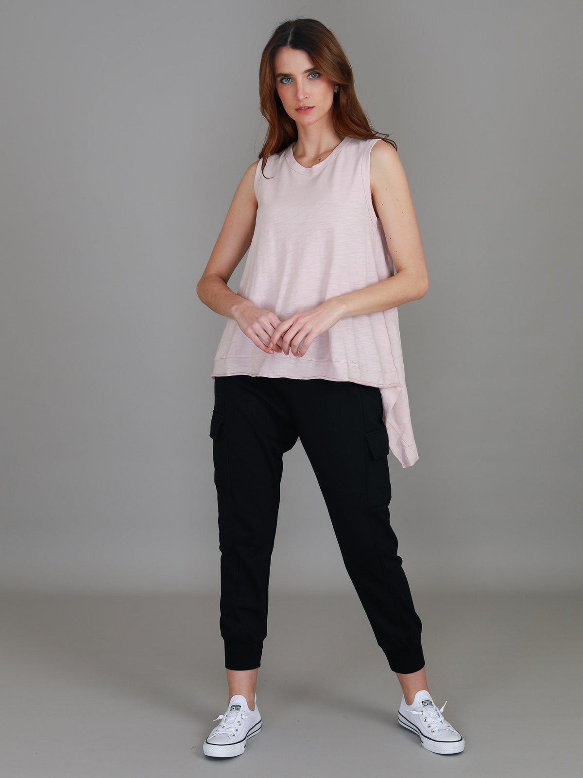 Raven Asymmetrical Hem Tank Top