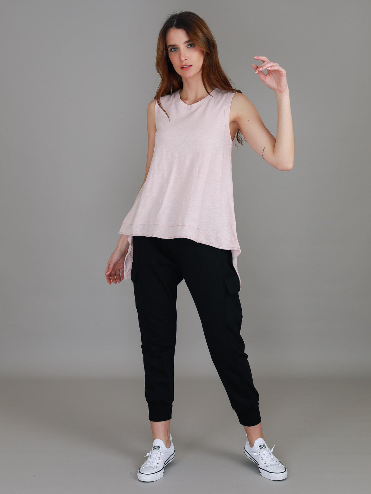 Raven Asymmetrical Hem Tank Top