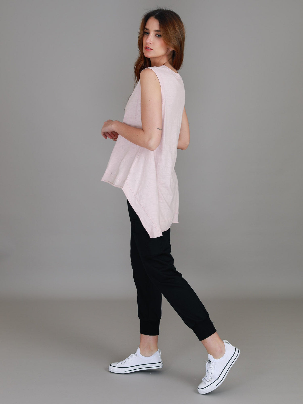 Raven Asymmetrical Hem Tank Top