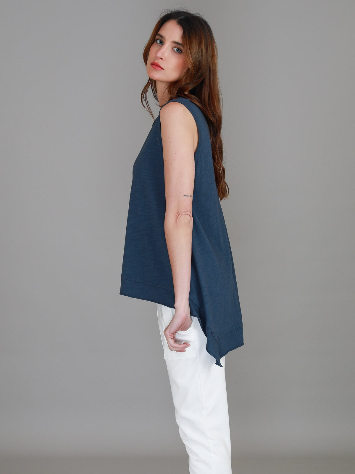 Raven Asymmetrical Hem Tank Top