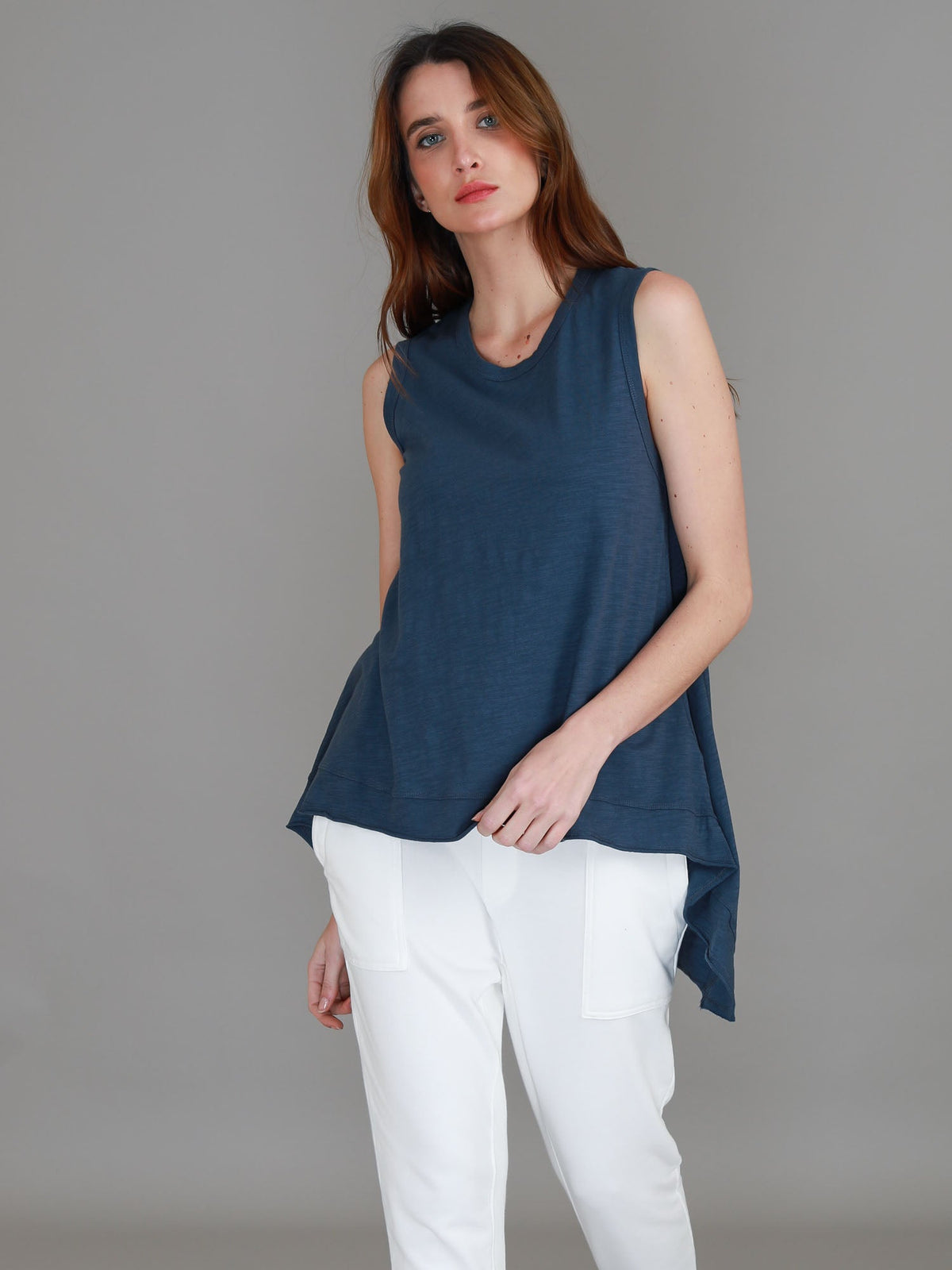 Raven Asymmetrical Hem Tank Top