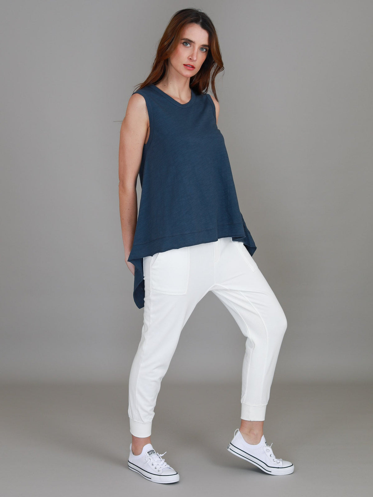 Raven Asymmetrical Hem Tank Top