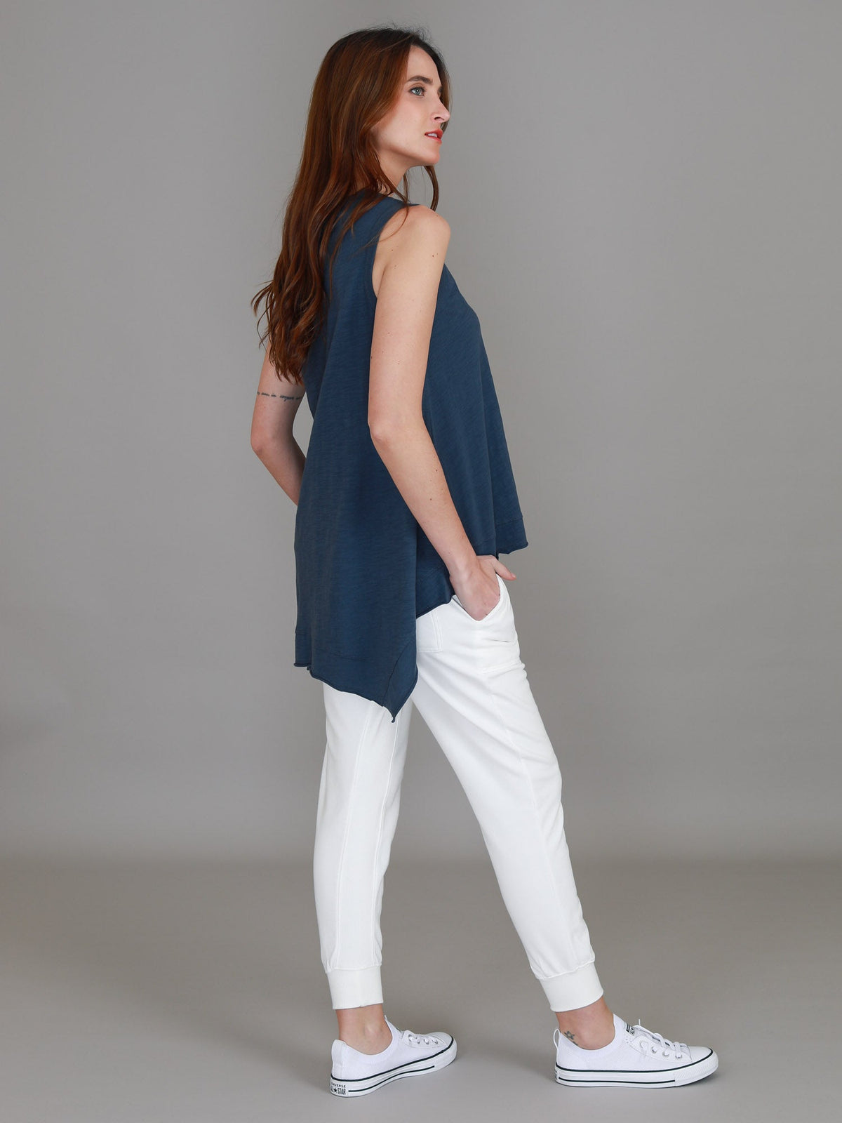 Raven Asymmetrical Hem Tank Top