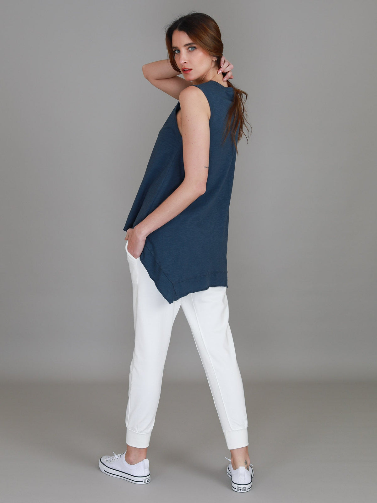 Raven Asymmetrical Hem Tank Top