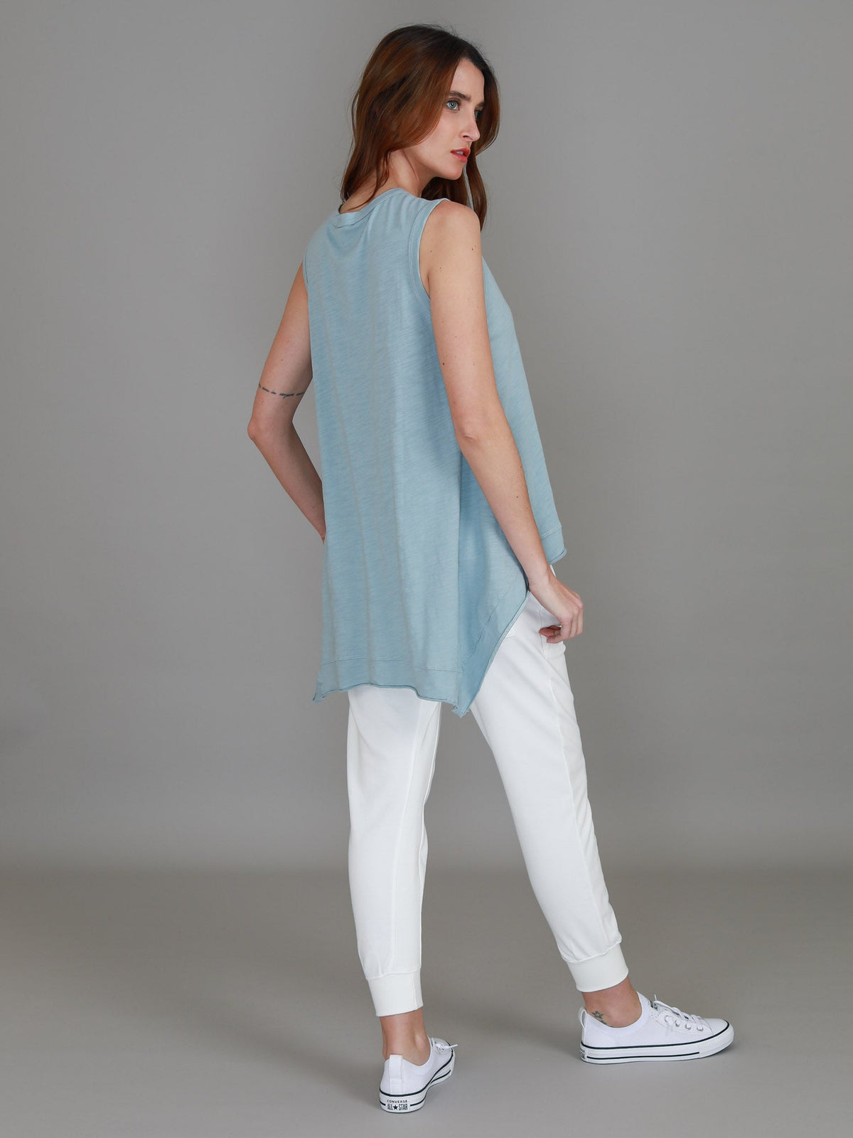 Raven Asymmetrical Hem Tank Top