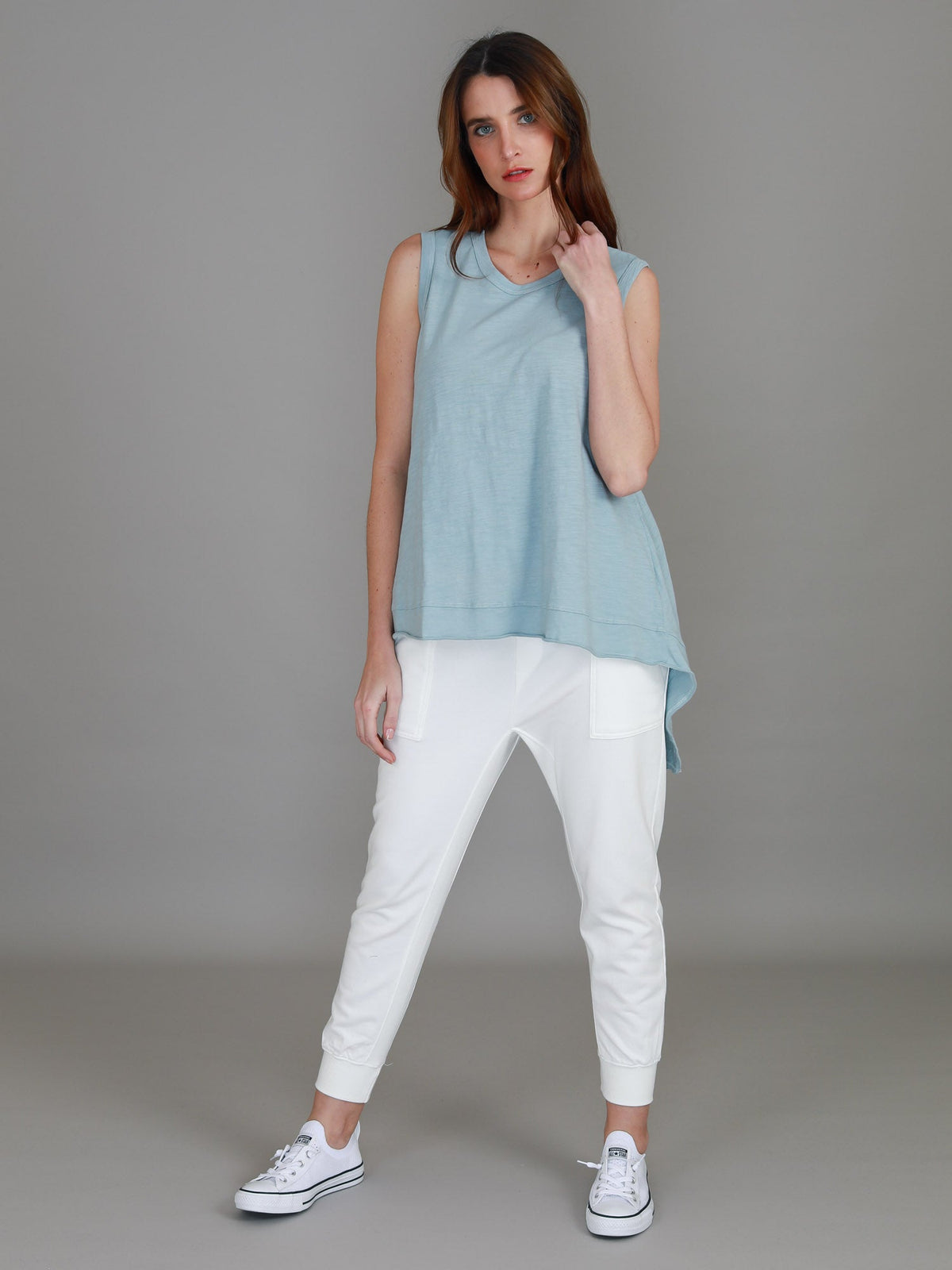 Raven Asymmetrical Hem Tank Top
