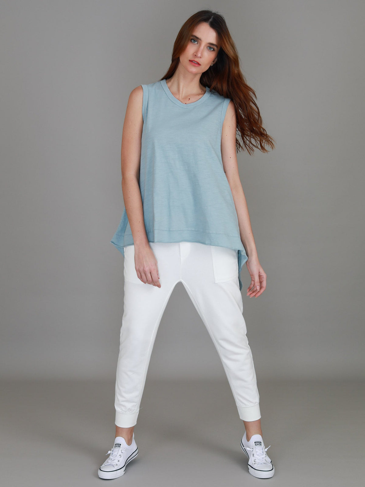 Raven Asymmetrical Hem Tank Top