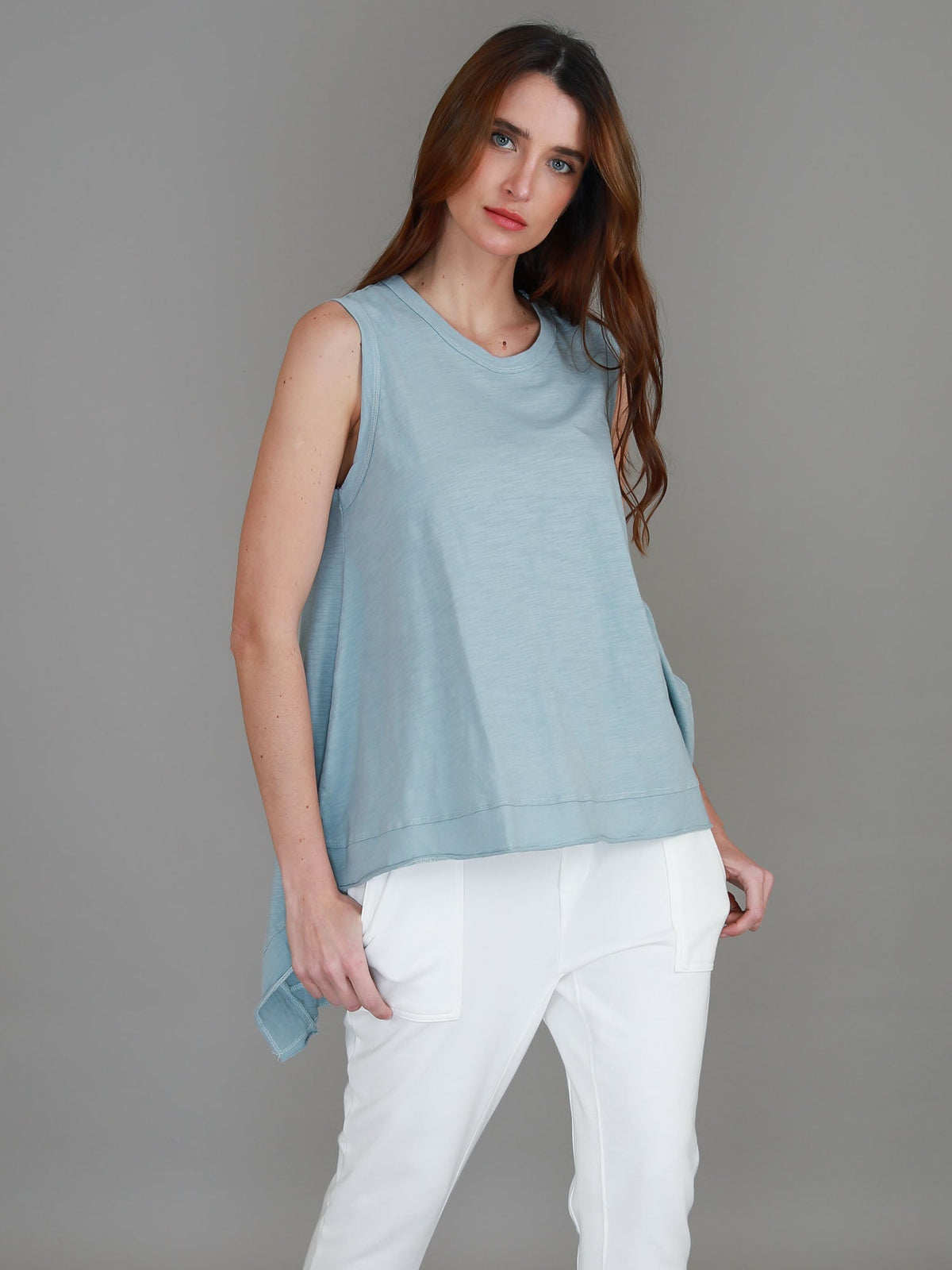 Raven Asymmetrical Hem Tank Top