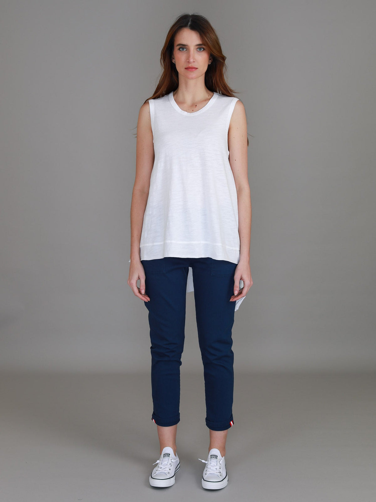 Raven Asymmetrical Hem Tank Top