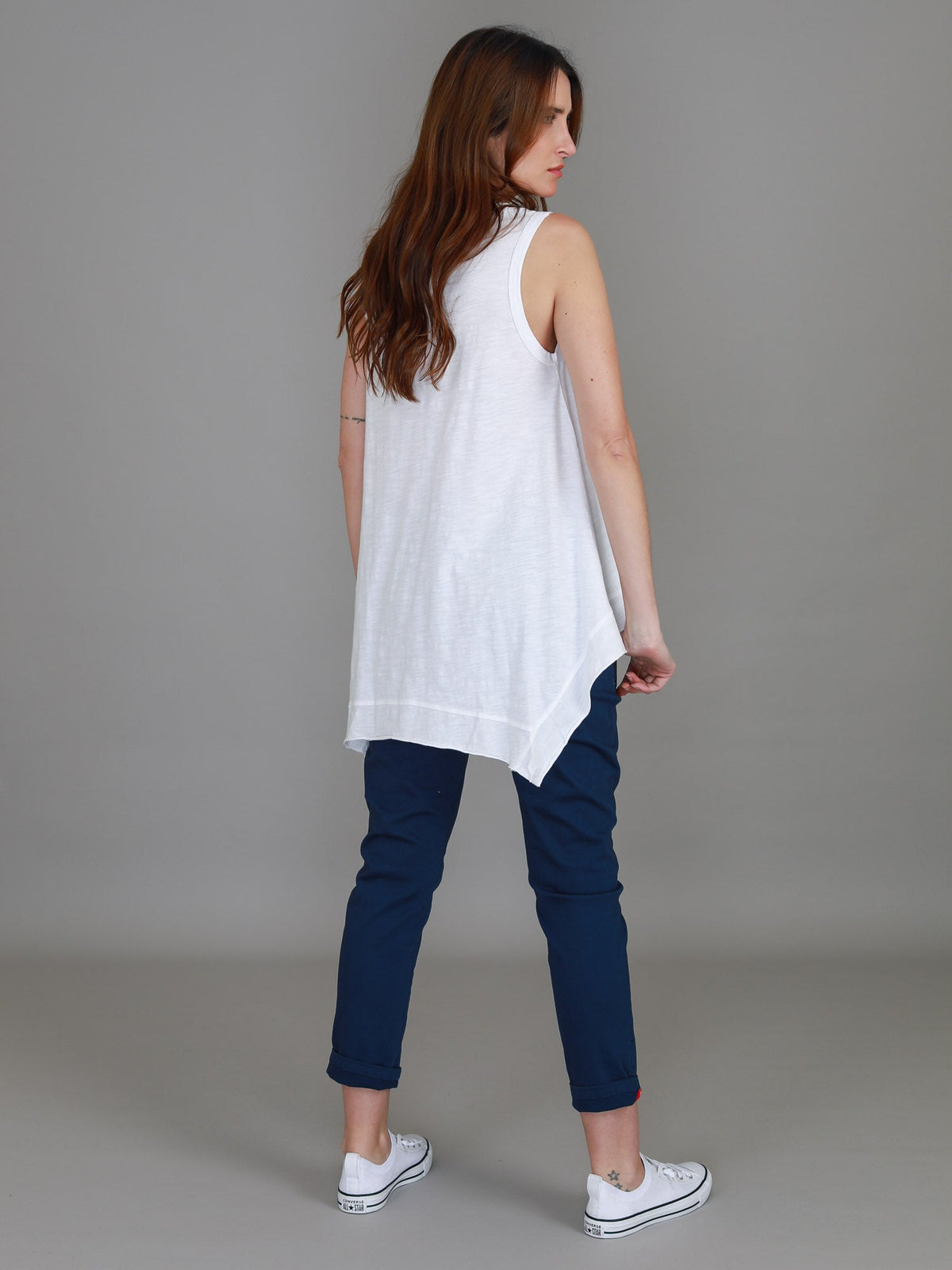 Raven Asymmetrical Hem Tank Top