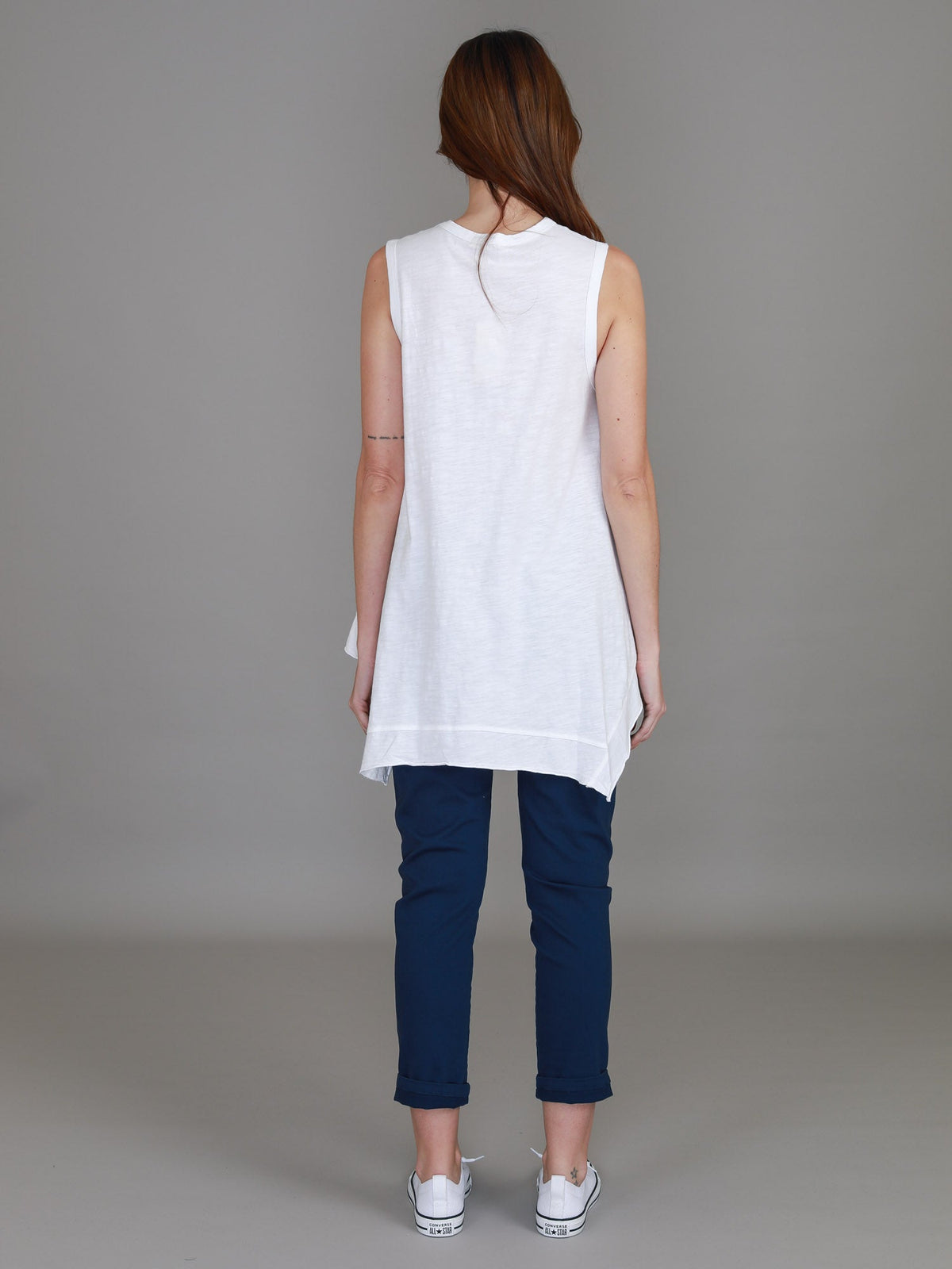 Raven Asymmetrical Hem Tank Top