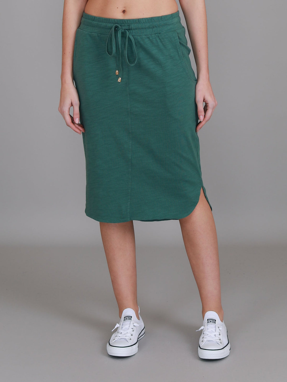 Olivia | Women's Drawstring Pencil Skirt – Cotton Jersey