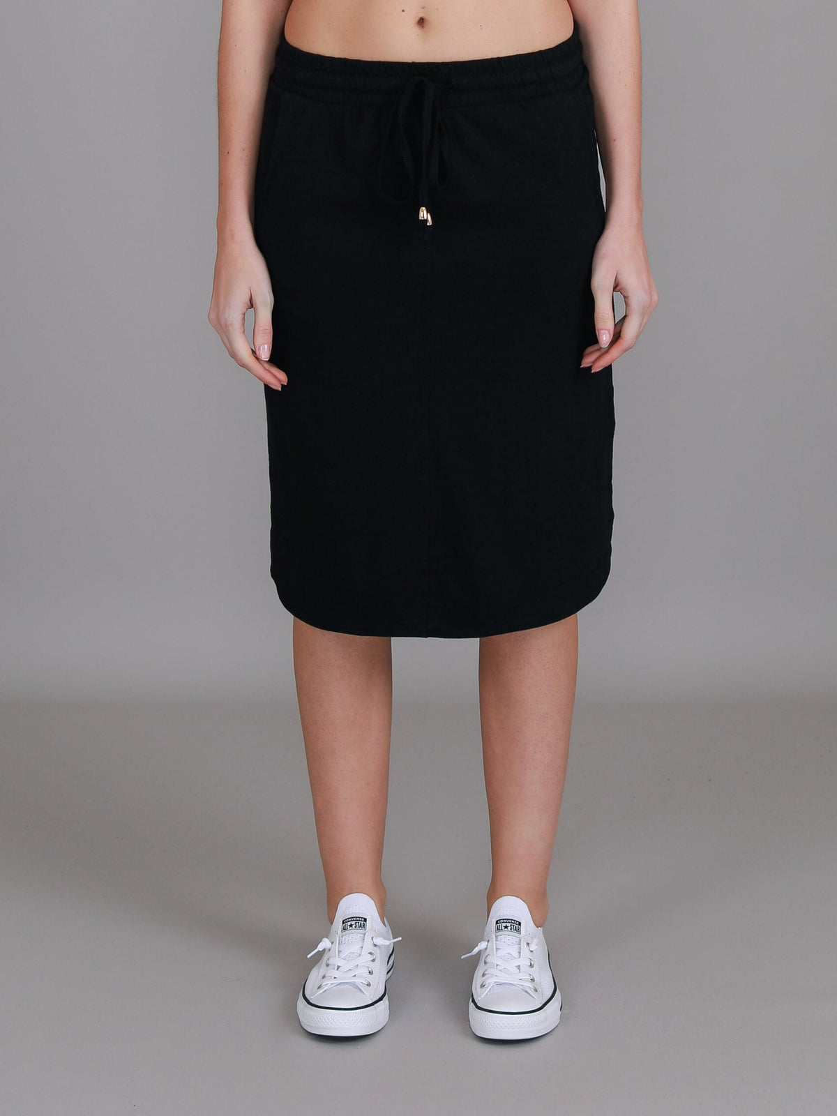 Olivia | Women's Drawstring Pencil Skirt – Cotton Jersey