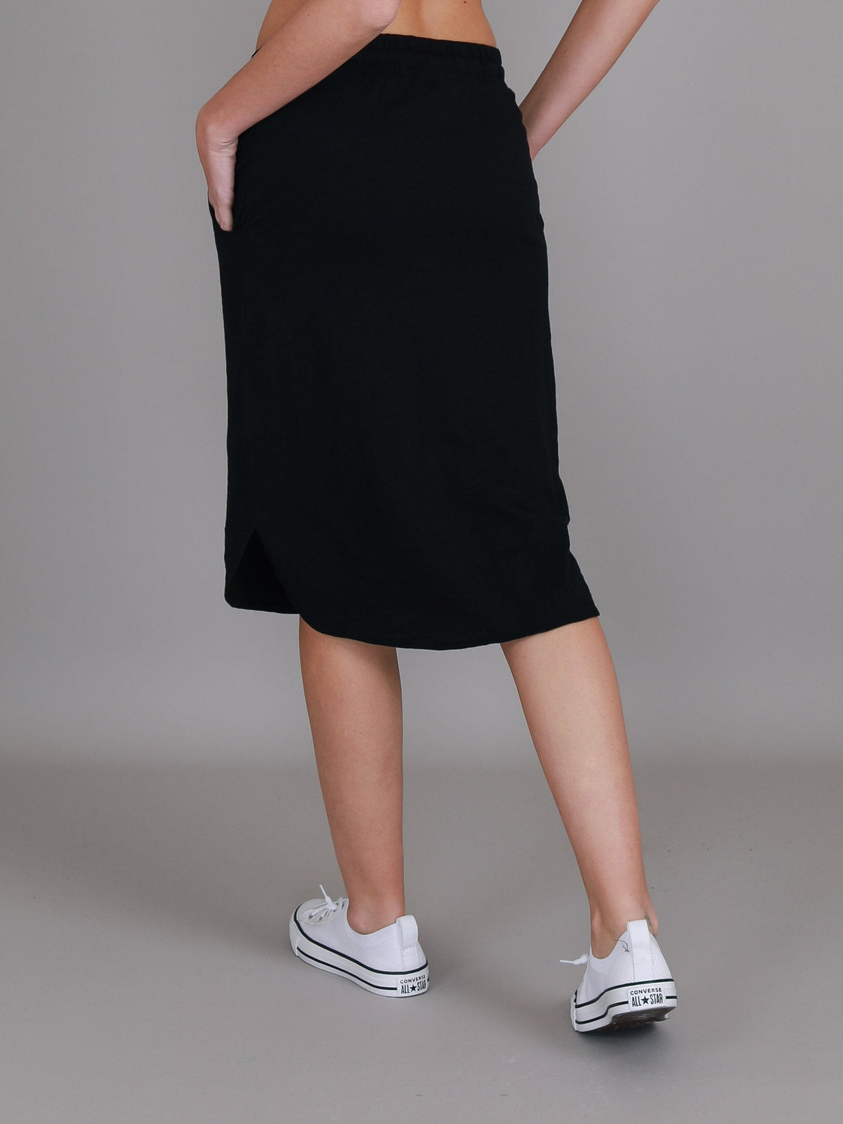 Olivia | Women's Drawstring Pencil Skirt – Cotton Jersey