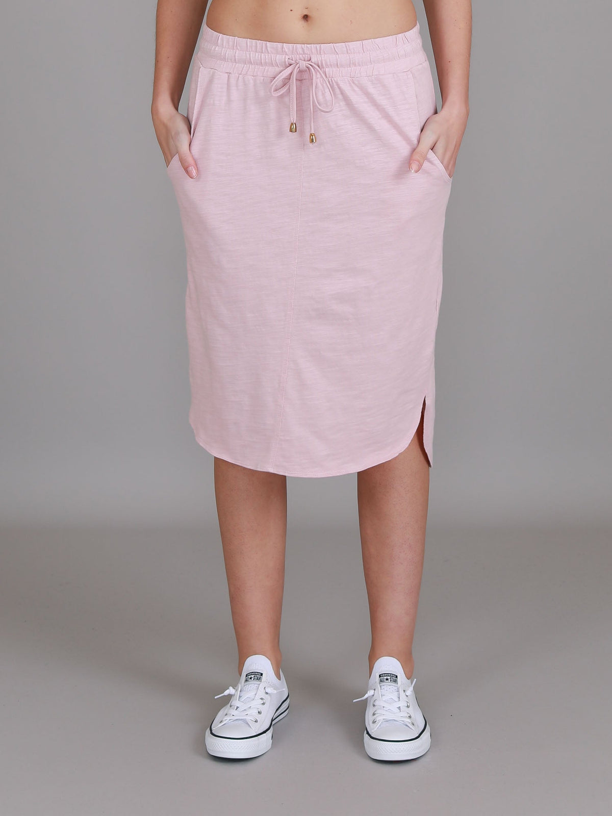 Olivia | Women's Drawstring Pencil Skirt – Cotton Jersey