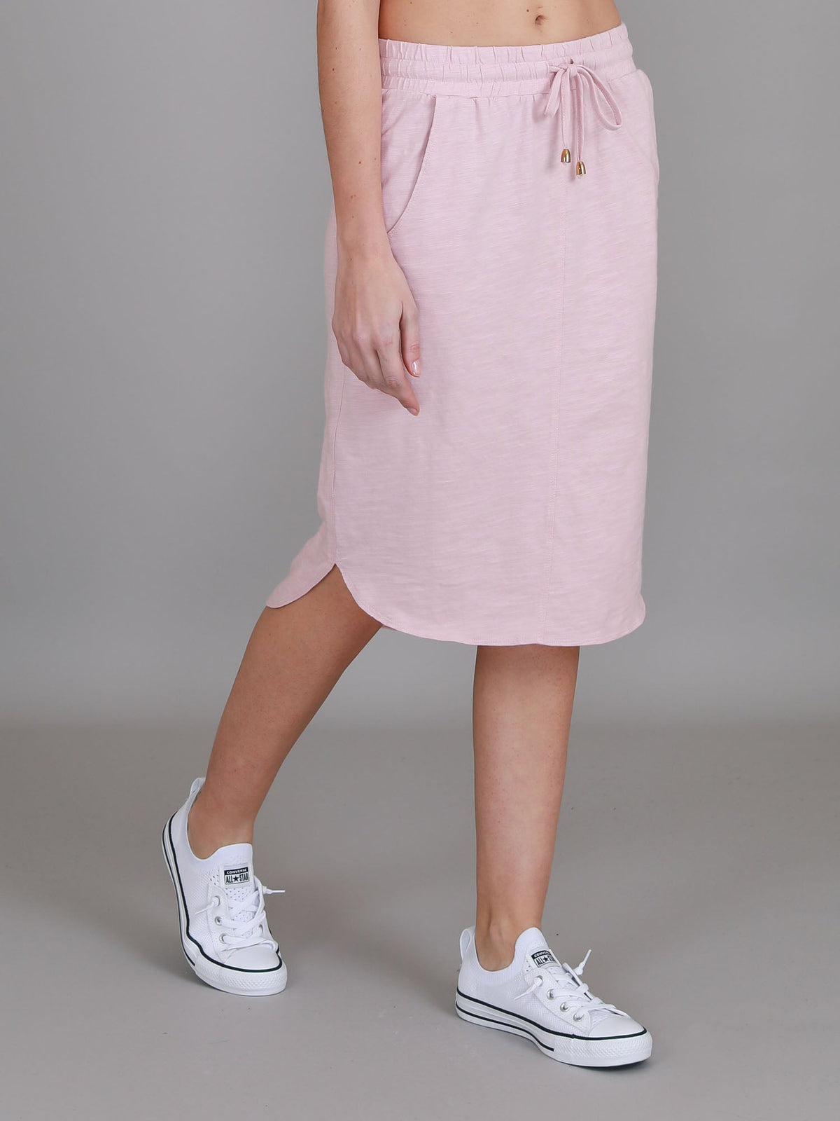 Olivia | Women's Drawstring Pencil Skirt – Cotton Jersey