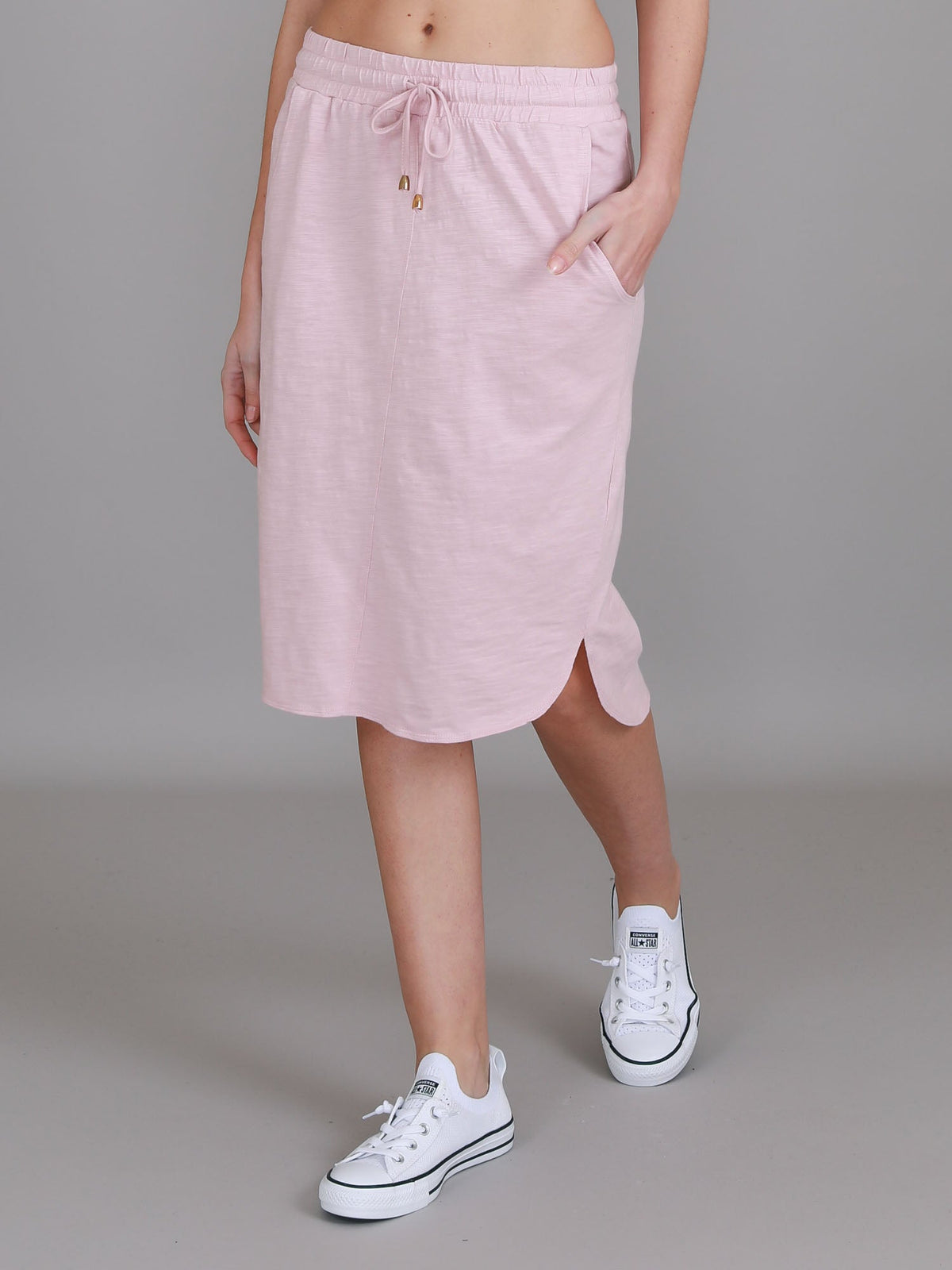 Olivia | Women's Drawstring Pencil Skirt – Cotton Jersey