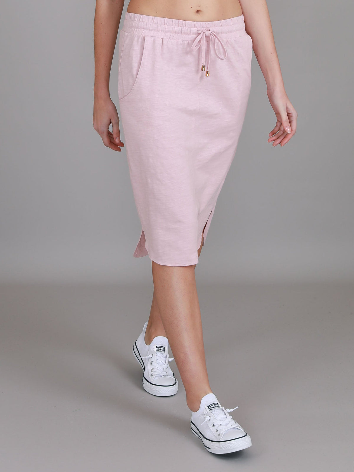 Olivia | Women's Drawstring Pencil Skirt – Cotton Jersey