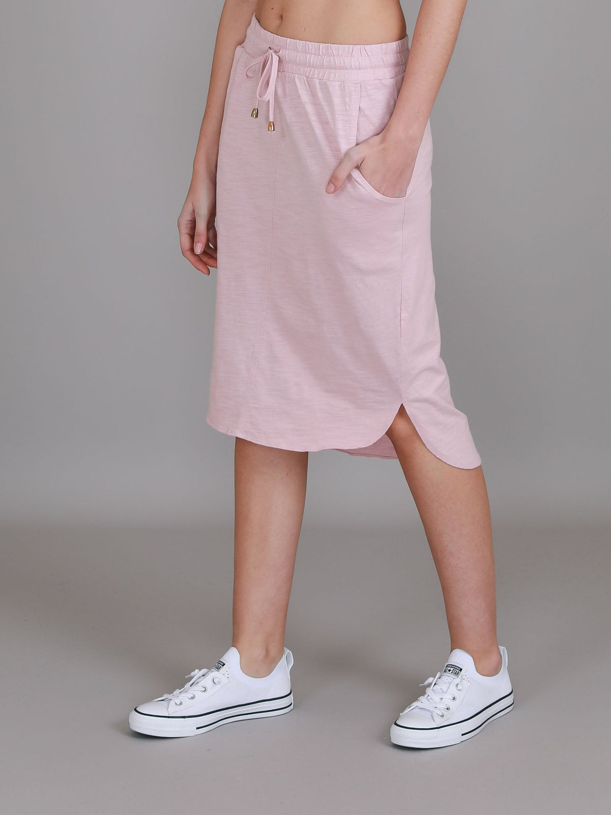Olivia | Women's Drawstring Pencil Skirt – Cotton Jersey