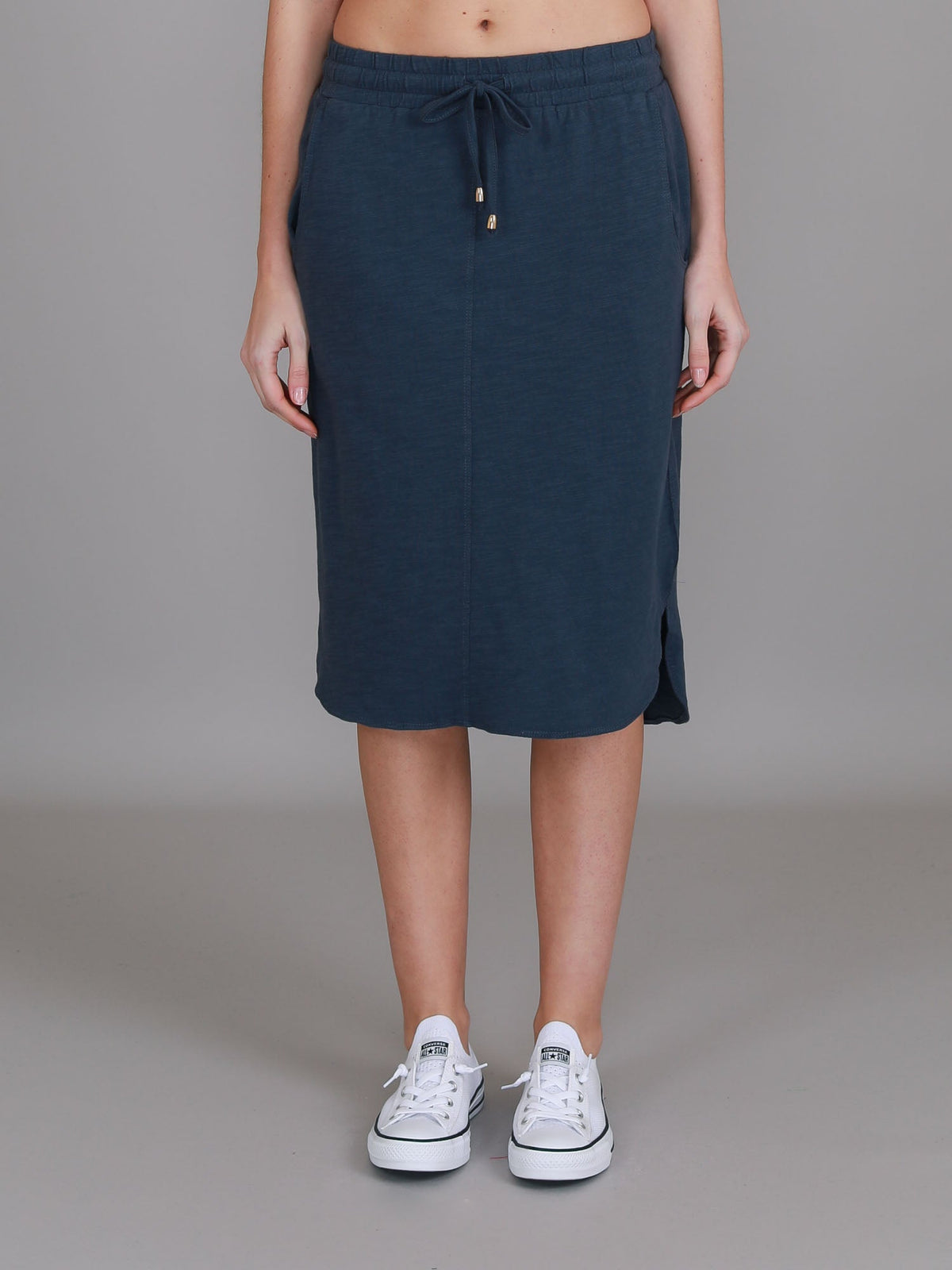 Olivia | Women's Drawstring Pencil Skirt – Cotton Jersey