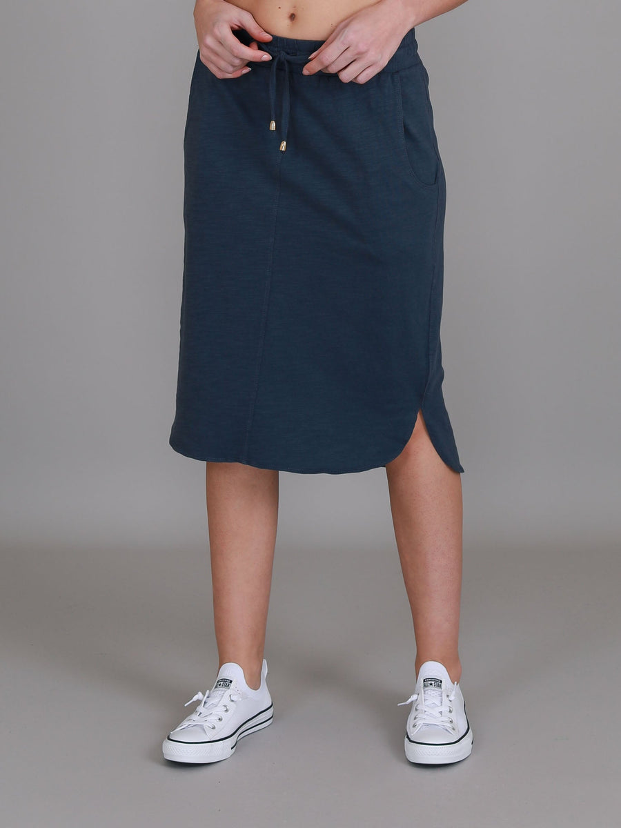Olivia | Women's Drawstring Pencil Skirt – Cotton Jersey