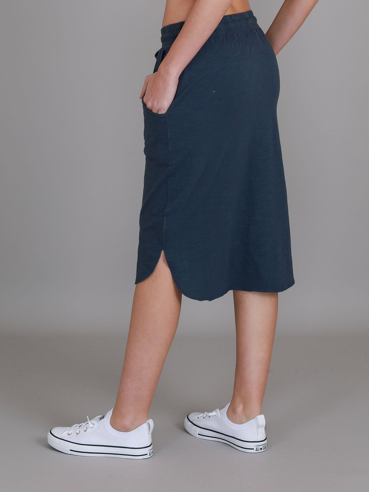 Olivia | Women's Drawstring Pencil Skirt – Cotton Jersey