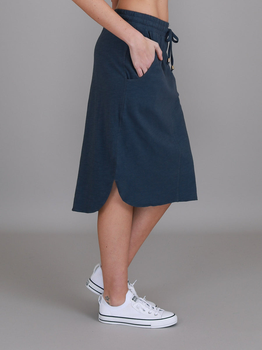 Olivia | Women's Drawstring Pencil Skirt – Cotton Jersey