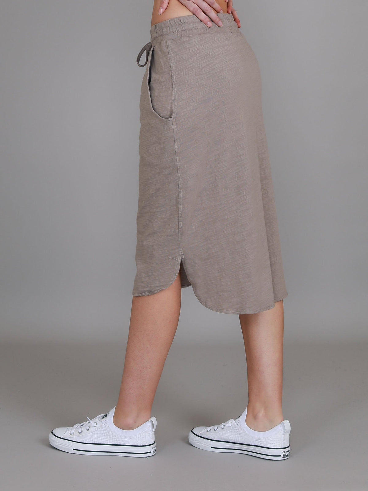 Olivia | Women's Drawstring Pencil Skirt – Cotton Jersey