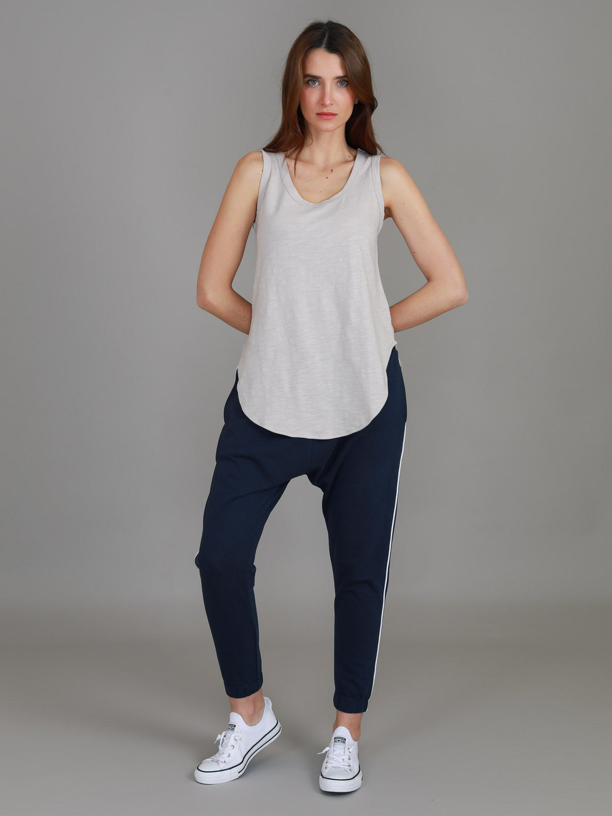 Fifi | Women's Longline Tank Top - Cotton Jersey