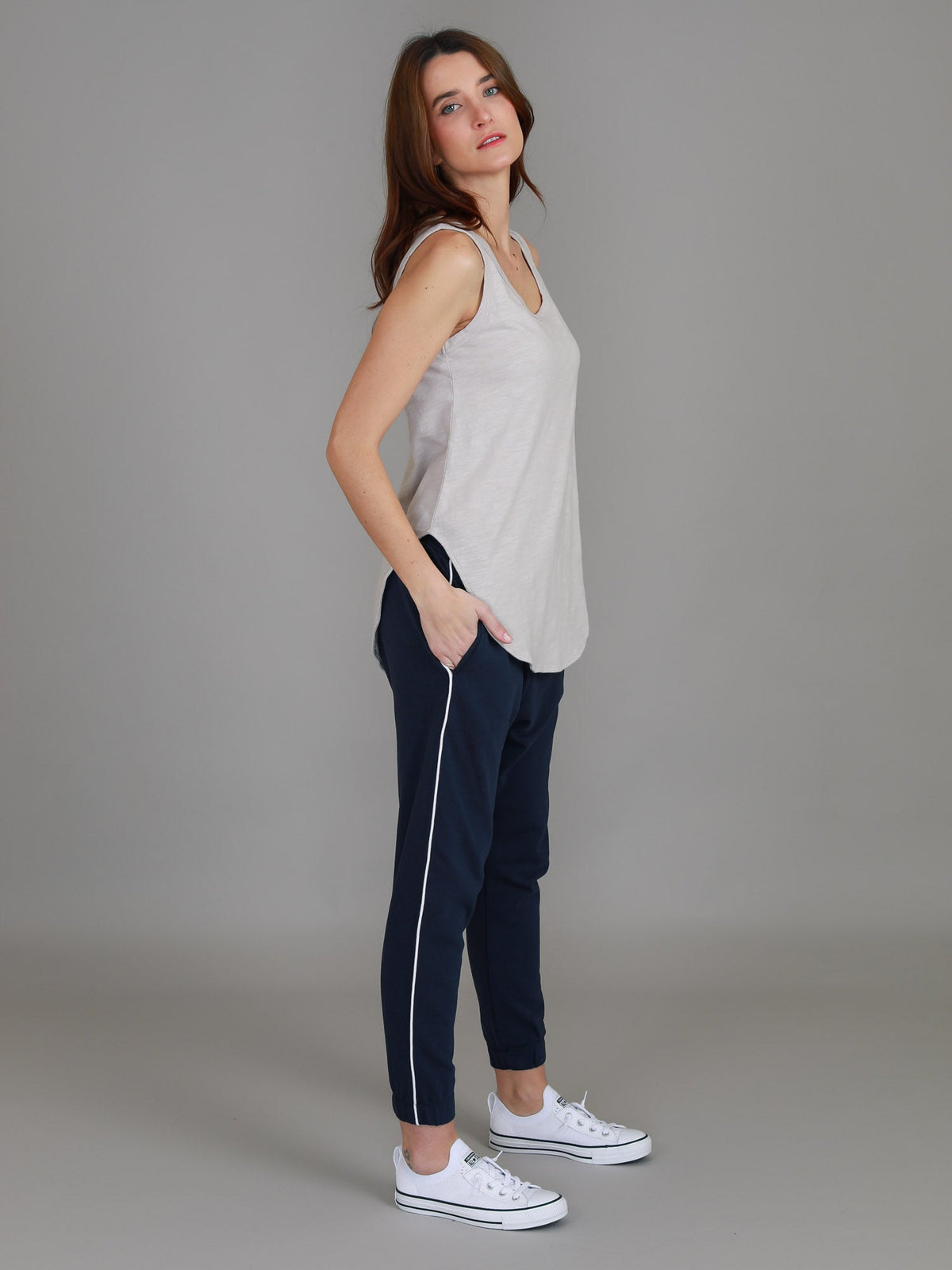 Fifi | Women's Longline Tank Top - Cotton Jersey