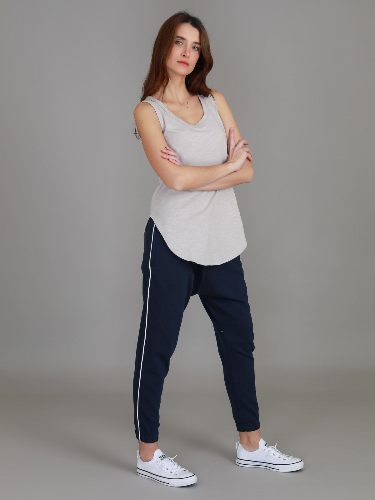 Fifi | Women's Longline Tank Top - Cotton Jersey
