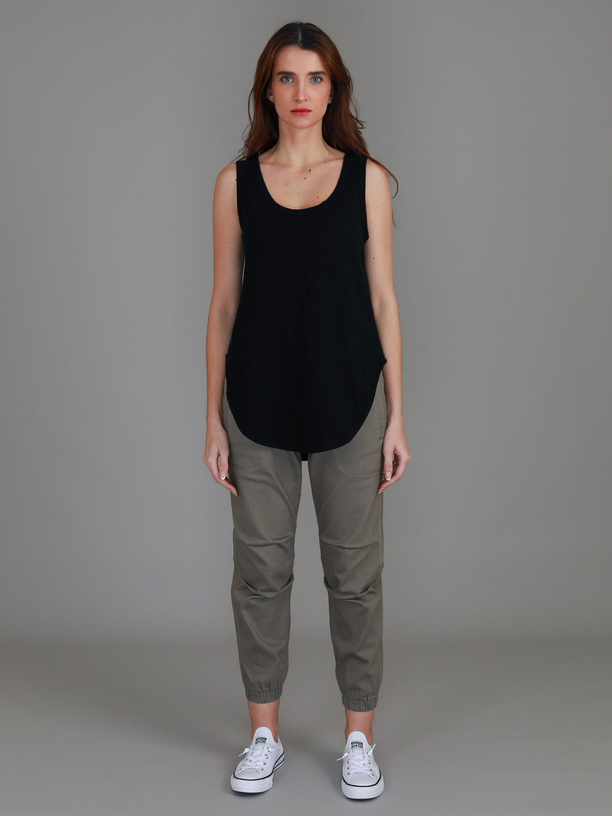Fifi | Women's Longline Tank Top - Cotton Jersey