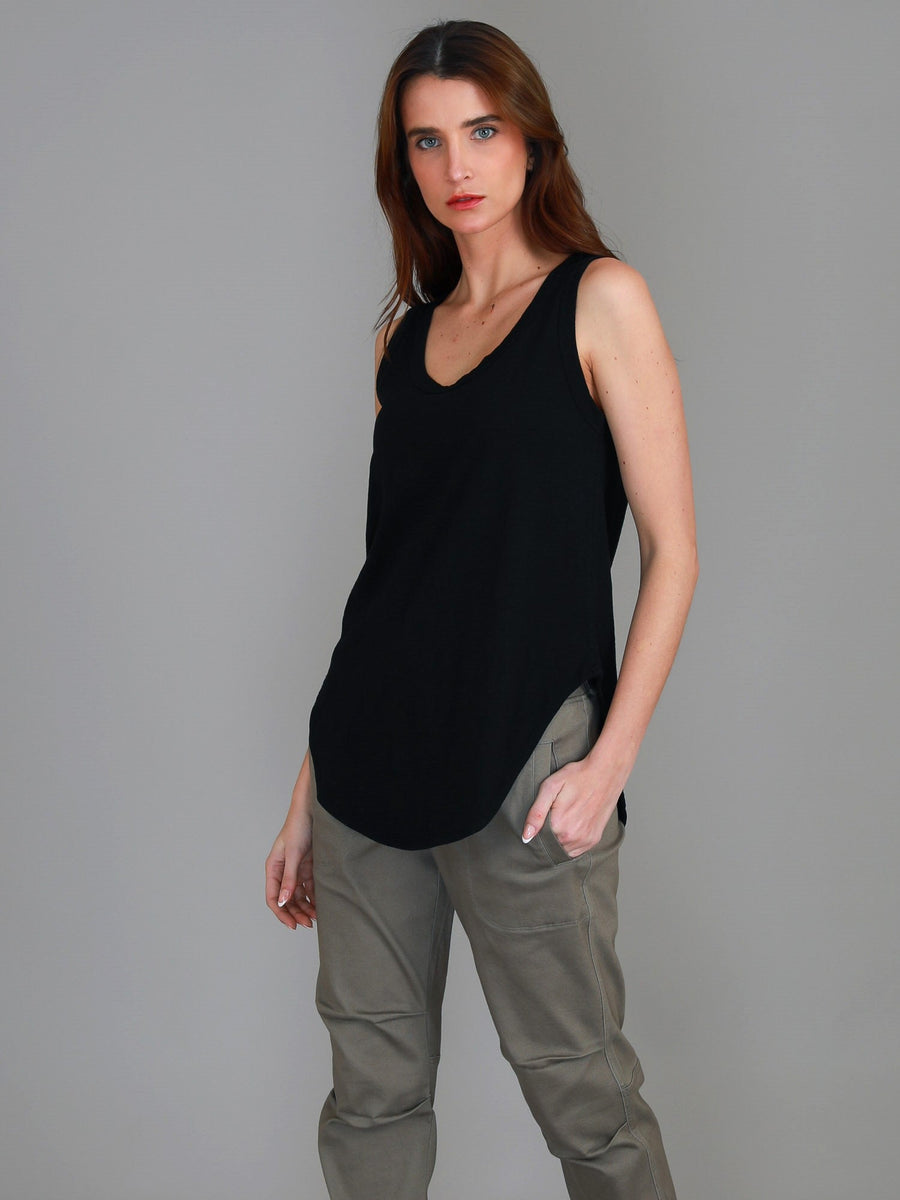 Fifi | Women's Longline Tank Top - Cotton Jersey