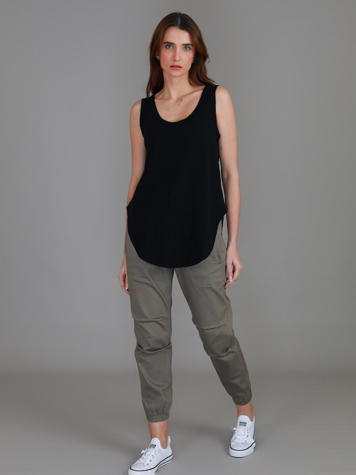Fifi | Women's Longline Tank Top - Cotton Jersey