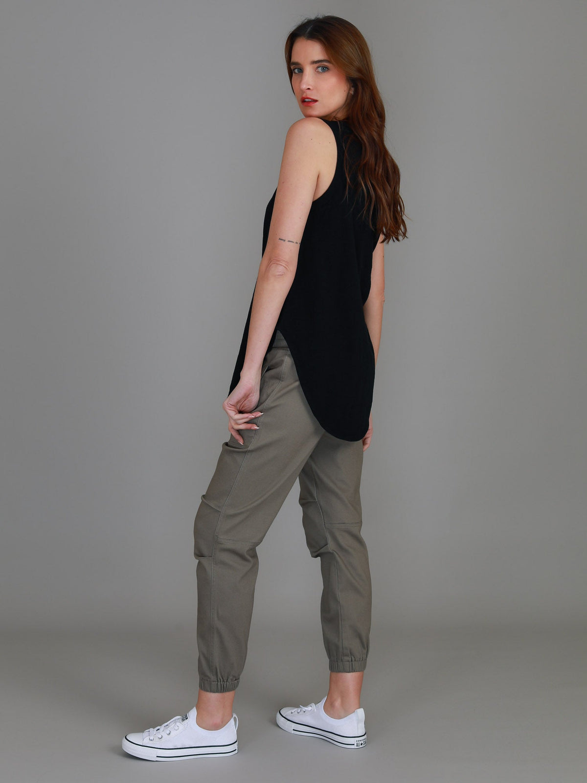 Fifi | Women's Longline Tank Top - Cotton Jersey