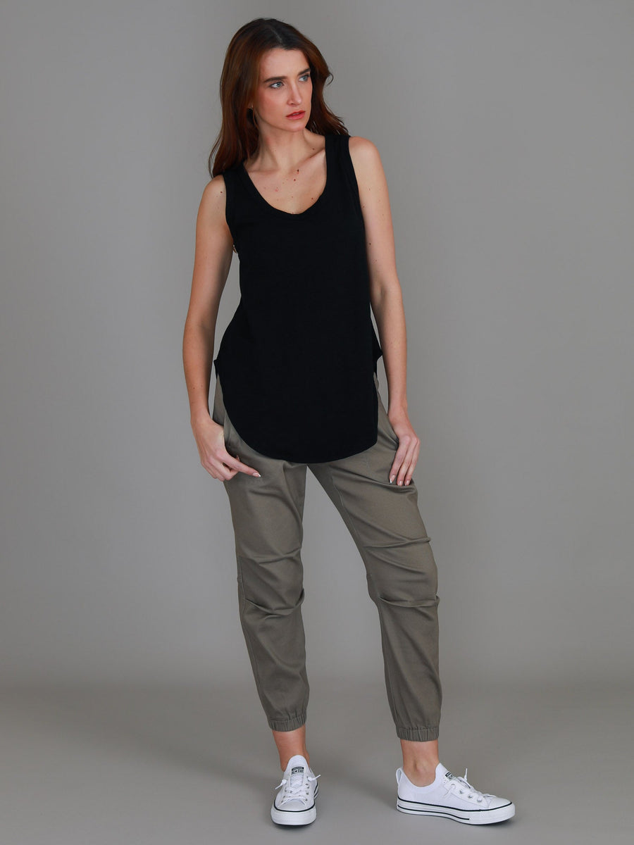 Fifi | Women's Longline Tank Top - Cotton Jersey