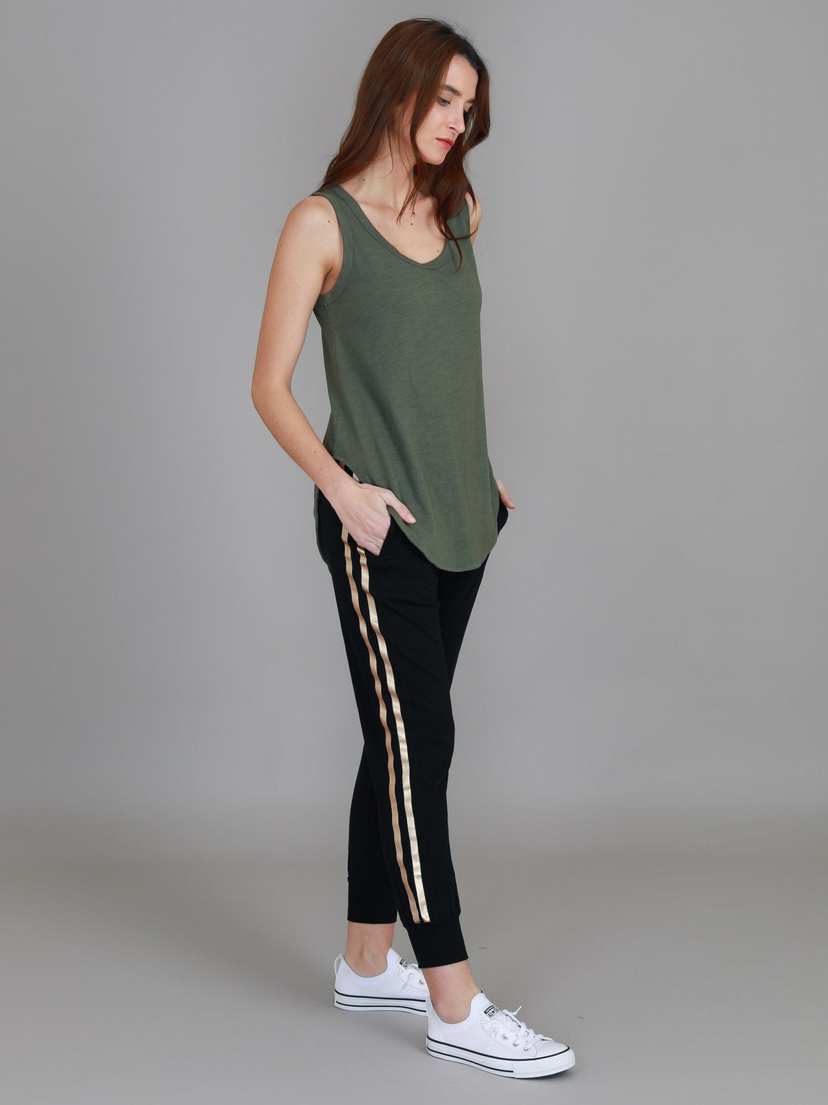 Fifi | Women's Longline Tank Top - Cotton Jersey
