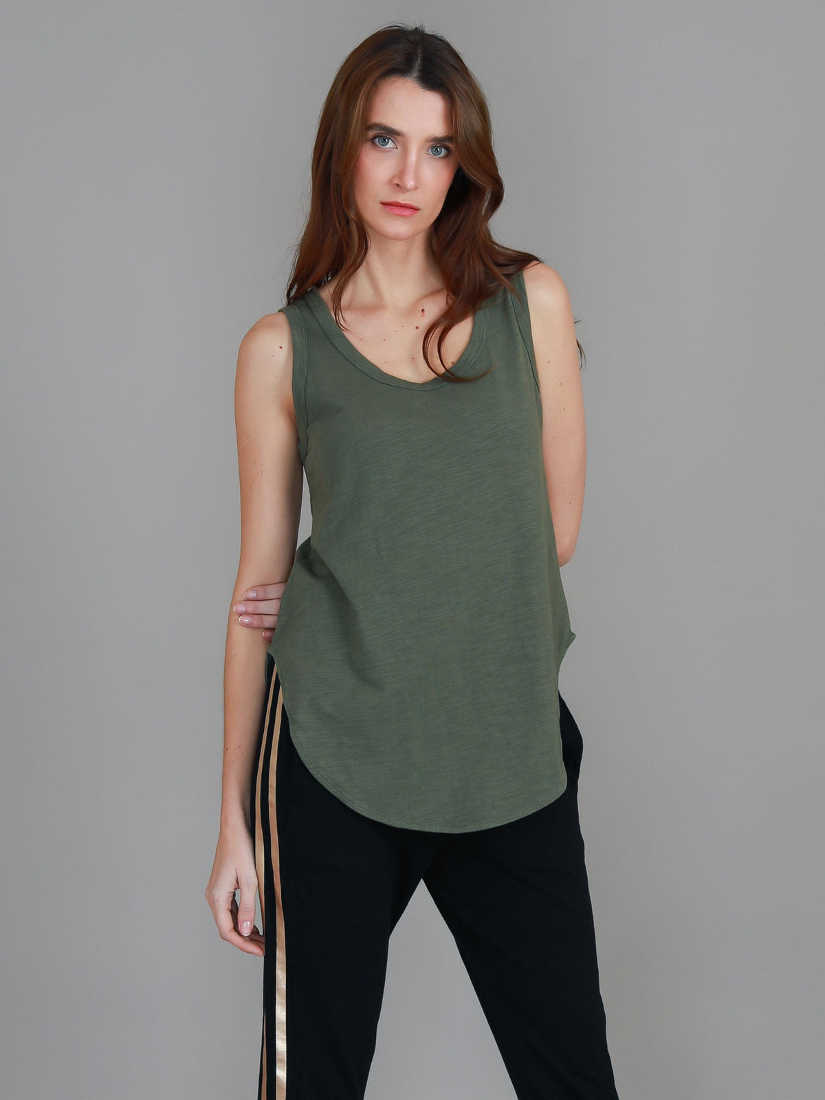 Fifi | Women's Longline Tank Top - Cotton Jersey