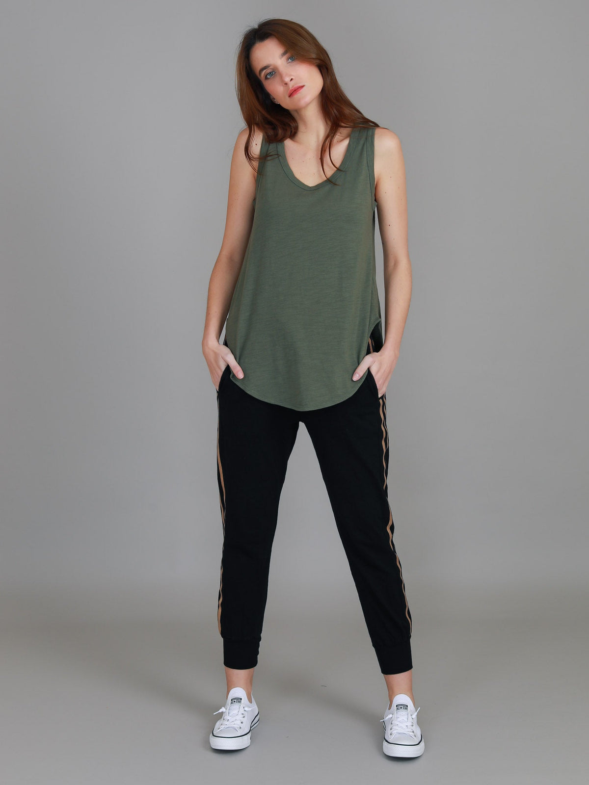Fifi | Women's Longline Tank Top - Cotton Jersey
