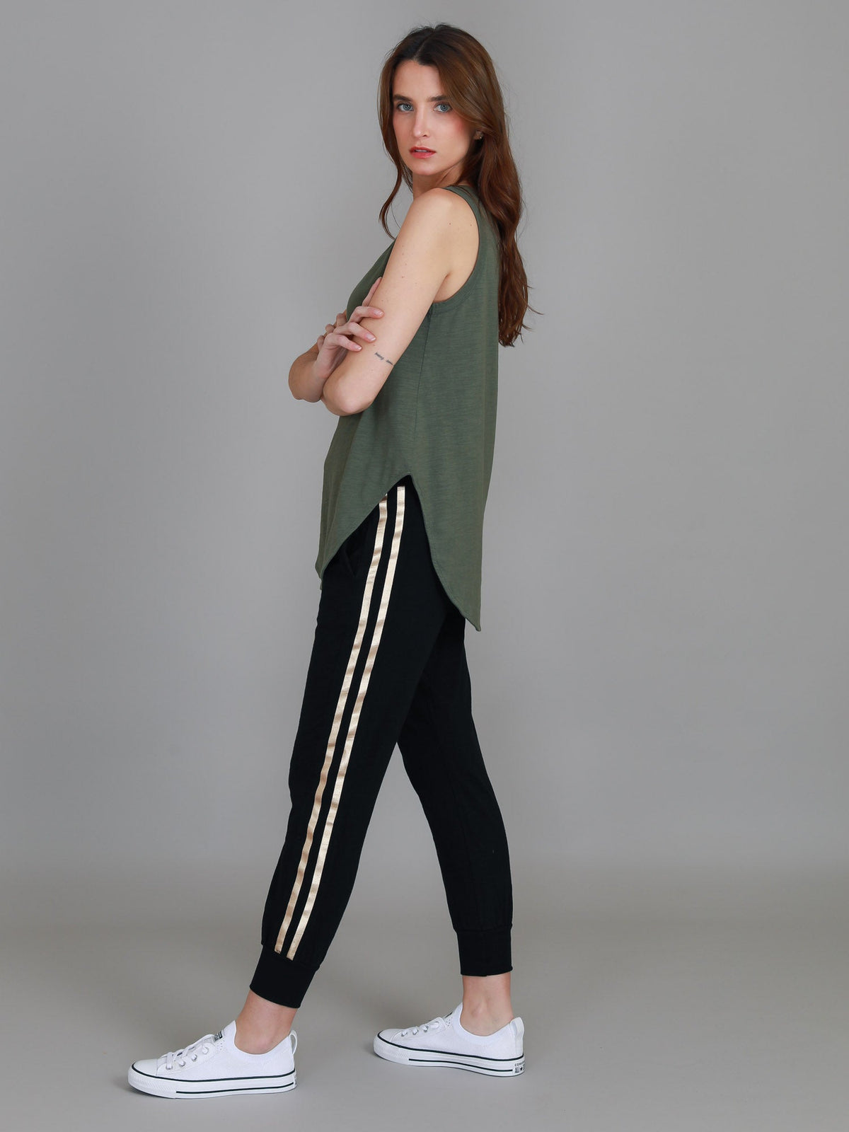 Fifi | Women's Longline Tank Top - Cotton Jersey