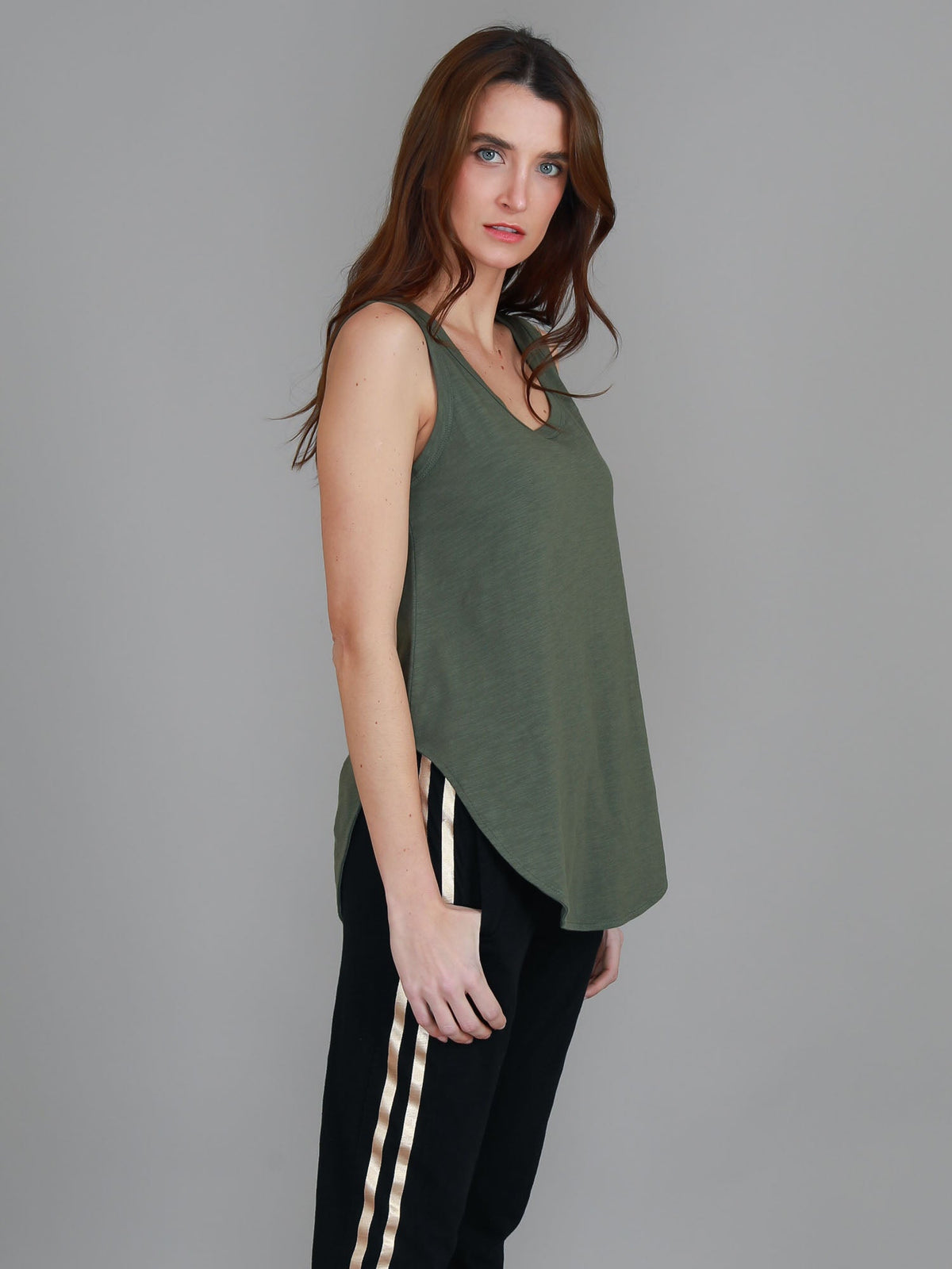 Fifi | Women's Longline Tank Top - Cotton Jersey