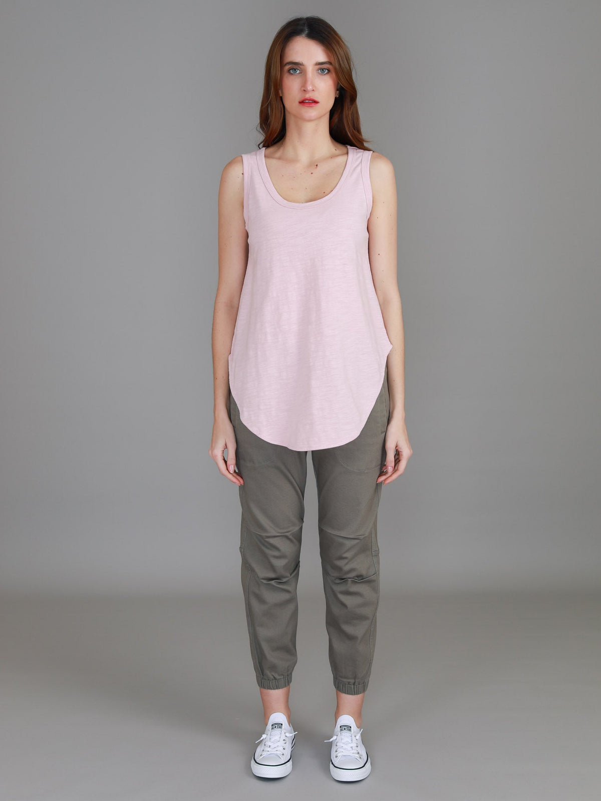 Fifi | Women's Longline Tank Top - Cotton Jersey