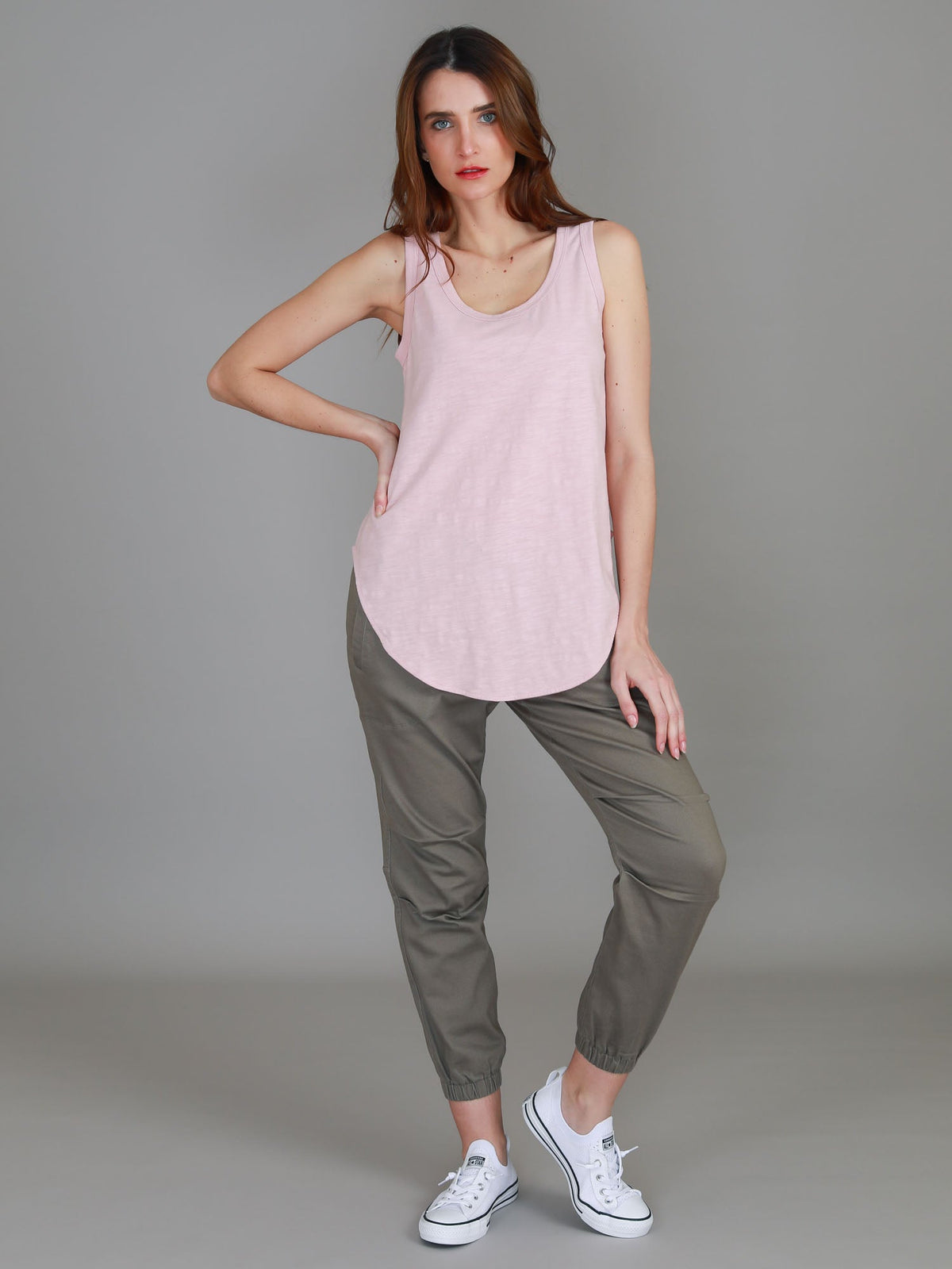 Fifi | Women's Longline Tank Top - Cotton Jersey