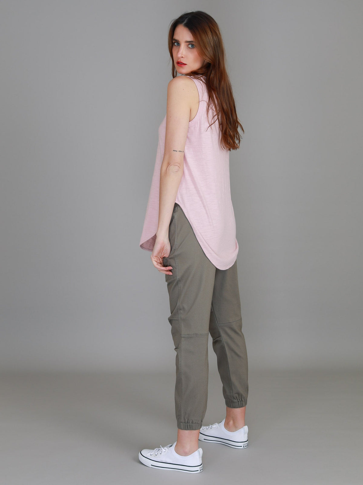 Fifi | Women's Longline Tank Top - Cotton Jersey