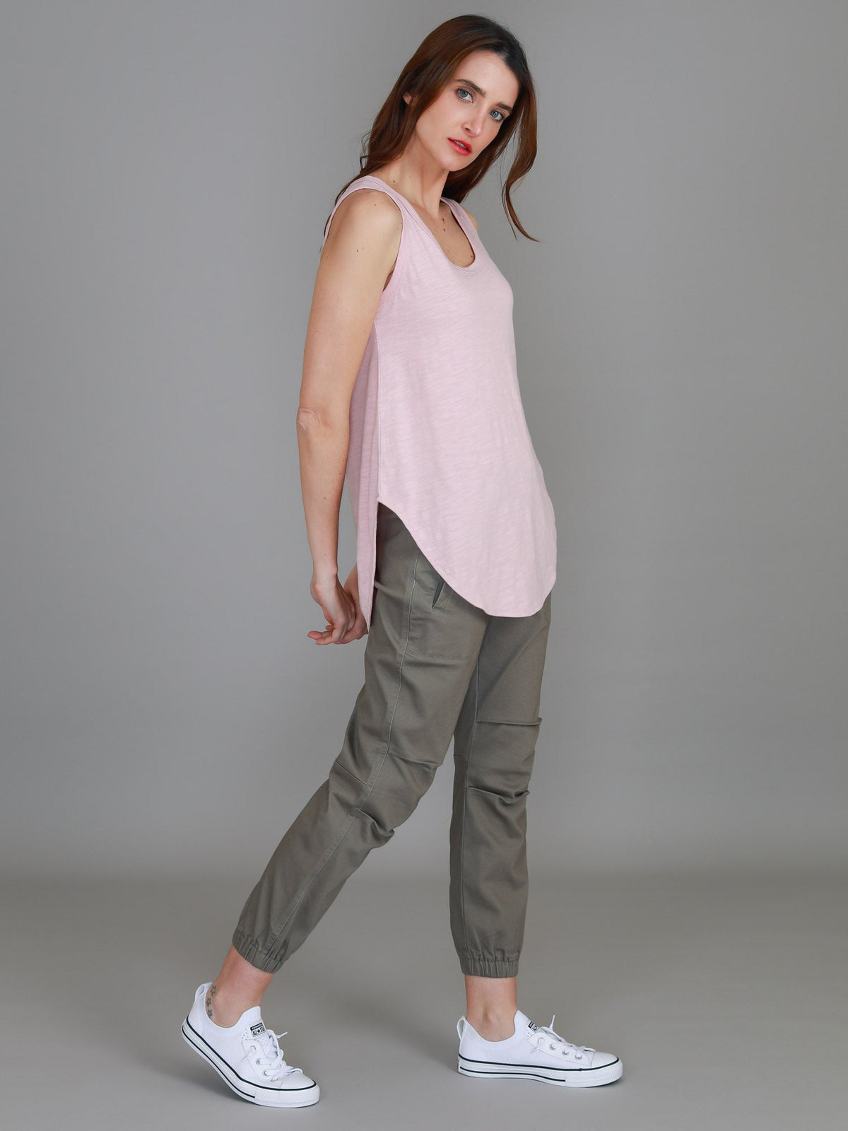 Fifi | Women's Longline Tank Top - Cotton Jersey
