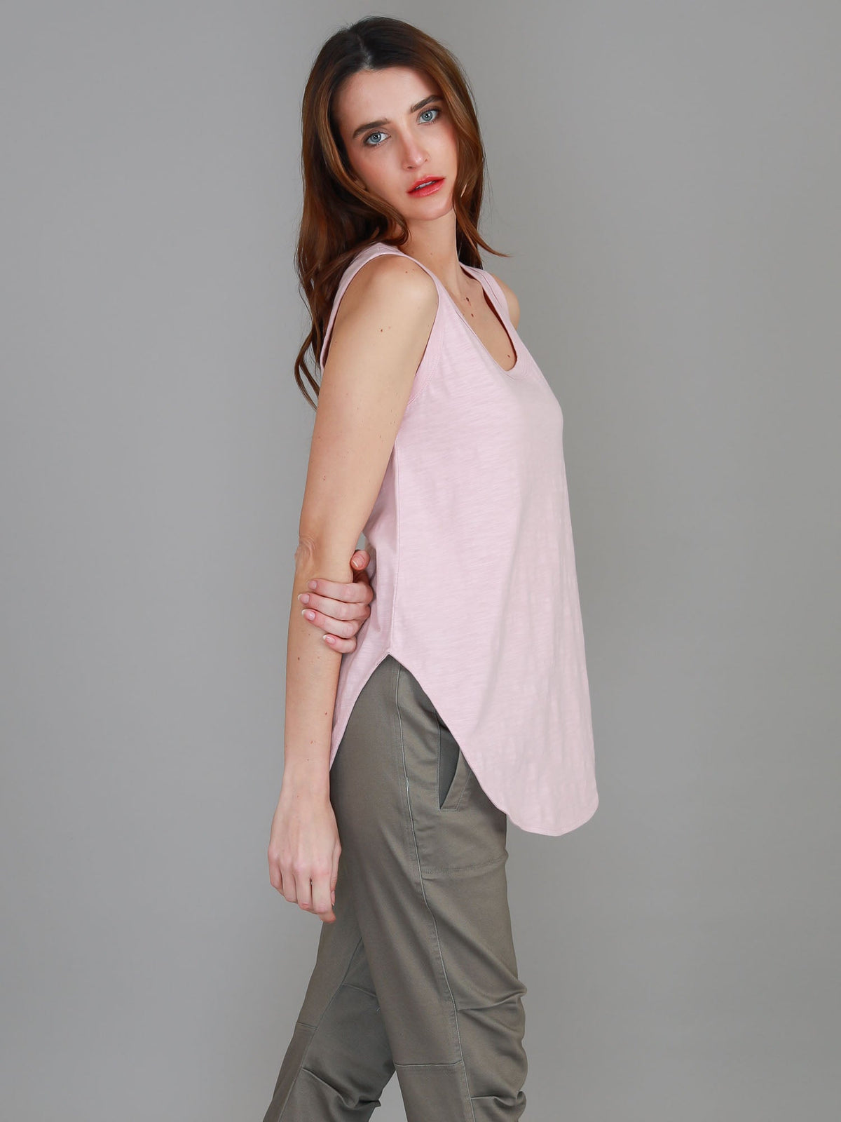 Fifi | Women's Longline Tank Top - Cotton Jersey