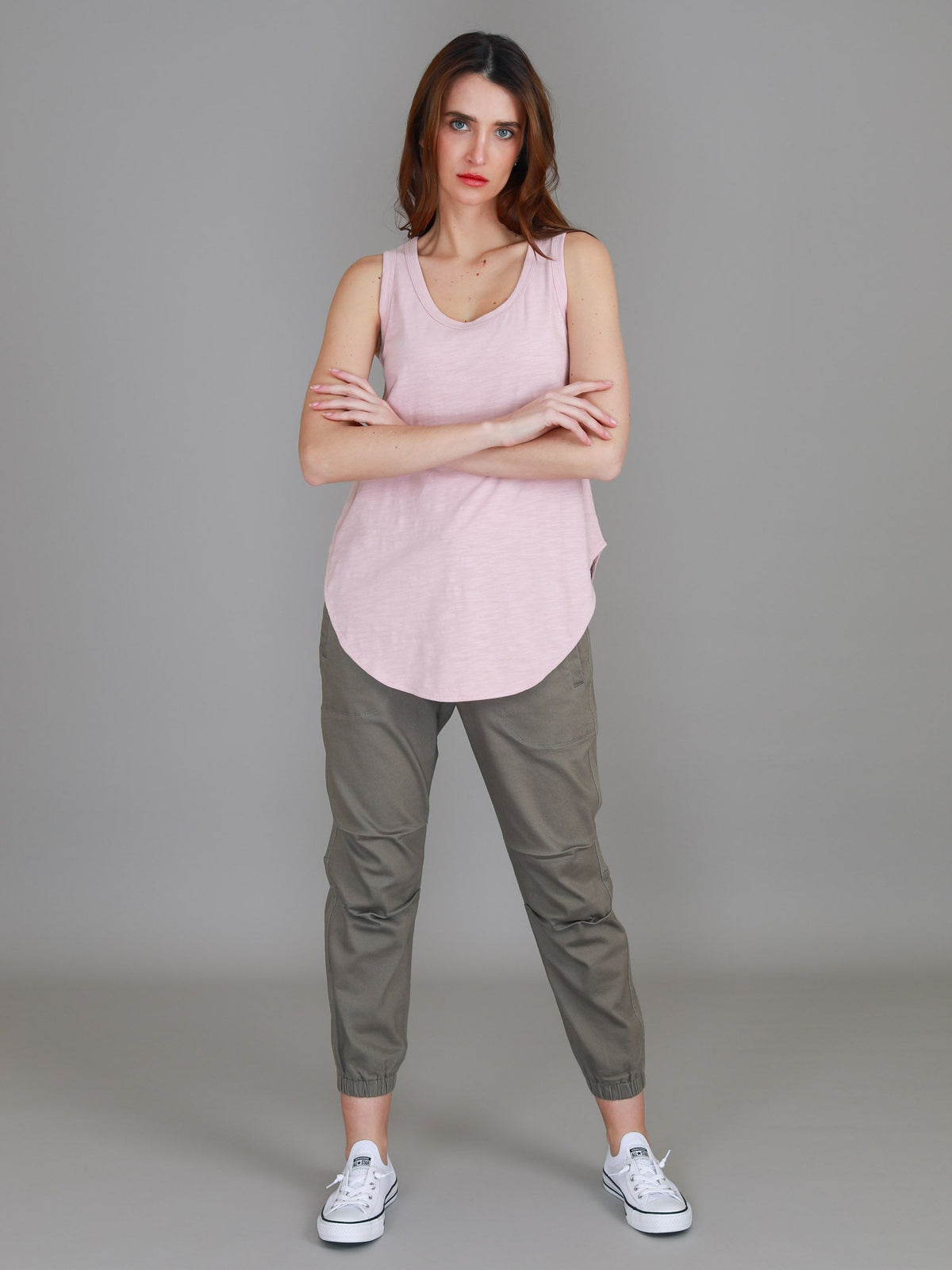 Fifi | Women's Longline Tank Top - Cotton Jersey