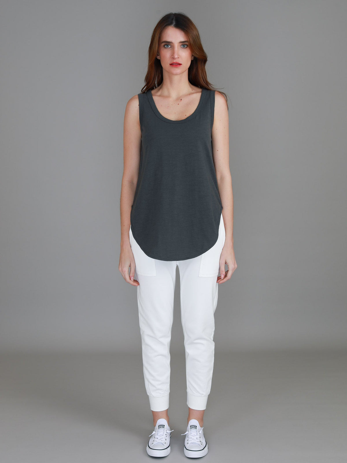 Fifi | Women's Longline Tank Top - Cotton Jersey
